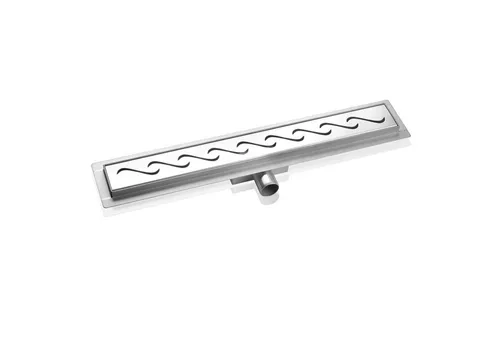 euroharry Duschrinne Edelstahl - Flach Slim Welle für Ihr Badezimmer - Hochwertige Duschrinne aus rostfreiem Edelstahl, ideal für bodenmontierte Duschen. Robust und langlebig, mit integriertem Geruchsstopp und einfacher Installation für ein sauberes Duscherlebnis.