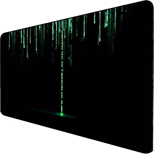 Retoo Mauspad Gaming Groß 90 x 40, Schreibtischunterlage mit Motiv, Tischunterlage Large Size, rutschfest, Verbessert Präzision und Geschwindigkeit XXL, Spezielle Oberfläche, Mousepad Schwarz