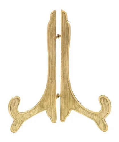 Buchhalter, Tellerständer Messing Gold Höhe 22 cm