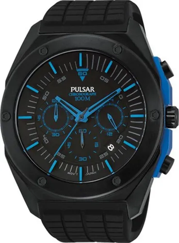 Pulsar PT3465X1 Herrenuhr (Ø 45 mm) - Sportliche Armbanduhr für Herren mit Quarzwerk und 10 ATM Wasserdichtigkeit. Ideal für modebewusste Männer, die Stil und Funktionalität schätzen.