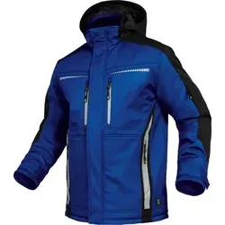 Winter-Softshelljacke Flex-Line in Königsblau/Schwarz-Weiß, Größe XL - Funktionsjacke mit Innen-Steppfutter für optimale Wärmeisolation und reflektierenden Elementen für hohe Sichtbarkeit. Ideal für kalte Tage!