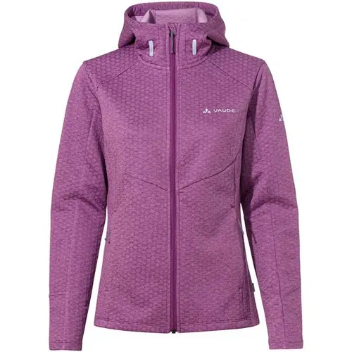 Vaude Women's Skomer Hiking Hoody - Fleecejacke in Lila, Gr 38 - Vielseitiger Fleece-Hoodie für Wandern und Reisen, mit Kapuze für zusätzlichen Komfort. Ideal für Outdoor-Aktivitäten, 100% Polyester für optimale Wärme.