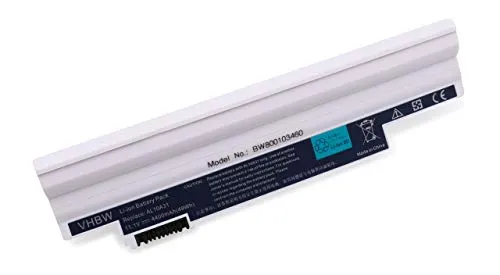 vhbw 1x Akku kompatibel mit Acer Aspire One AOD260-2344, AOD260-2380, AOD260-2365, AOD260-23797 Notebook (4400 mAh, 11,1 V, Li-Ion)