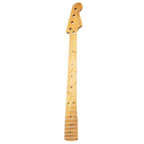 Fender Roasted Maple Precision Bass Neck MN - Gitarren - Original Fender Bass-Austauschhals aus thermisch behandeltem Ahorn für verbessertes Klangpotential und optimale Stabilität, ideal für Musiker, die Wert auf Qualität legen.