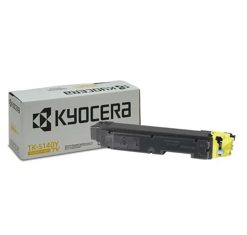 Kyocera TK-5140Y Toner gelb - Original Toner für brillante Druckqualität, kompatibel mit verschiedenen Kyocera Druckern