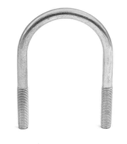 Design61 4X Bügelschraube M8 x 68mm x Ø 32 mm Bügelbolzen Gewindebügel Galvanisch Verzinkt U-Bolzen für Rohrbefestigung Metallbau KFZ Industrie Boot Werkstatt BAU