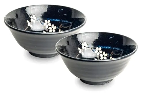 Japan-Bowls ASIATICA | 15 cm Ramen Bowl aus hochwertigem Porzellan - Salatschüsseln im zeitlosen japanischen Design, ideal für Nudeln, Reis und Suppen. Hergestellt in Japan, bringen sie einen Hauch asiatischer Kunstfertigkeit in Ihre Küche.