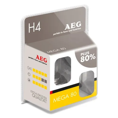 AEG H4 Mega 80 Plus 80%, 2 Stück, 60/55W