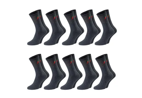 Chili Lifestyle Arbeitssocken Herren Funktionssocken robust mit Polsterung anthrazit grau (Multipack, 10-Paar, ein Design) verstärkt, atmungsaktiv