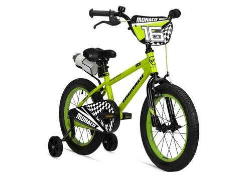 bergsteiger Kinderfahrrad Monaco 16 Zoll, geeignet für 4, 5, 6 Jahre, BMX, 1 Gang, V-Brakes, Trinkflasche