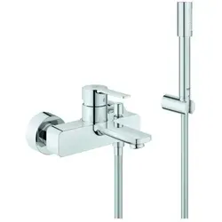 Grohe Lineare Einhand-Wannenbatterie mit Brausegarnitur - Chrom - 33850001 - Hochwertige Armatur mit eleganter Chrom-Oberfläche, inklusive praktischer Brausegarnitur für ein modernes Badeerlebnis.
