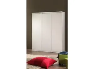 Vipack Kleiderschrank Lara, 3-trg. - Geräumiger Stauraum für Kinderzimmer - Kinderzimmermöbel mit 3 Türen, aus hochwertigem MDF, weiß lackiert. Die kassettenartige Optik der Fronten verleiht einen eleganten Look und sorgt für viel Stauraum.