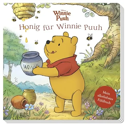 Disney Winnie Puuh: Honig für Winnie Puuh - Mein allerliebstes Fühlbuch: Pappbilderbuch mit Fühlelementen