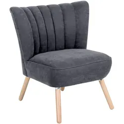 Max Winzer Alessandro Sessel - Sessel in elegantem anthrazit aus hochwertigem Velourstoff, ideal für stilvolle Einrichtung in jedem Raum.