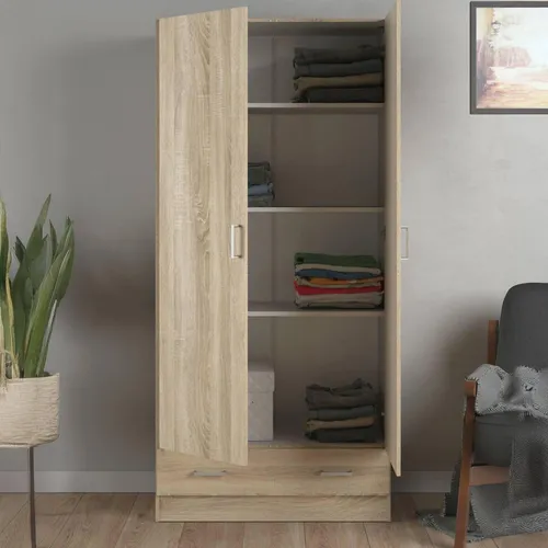 Esidra Mehrzweckschrank 2 Türen 79,4x170,4h cm Braun Regale