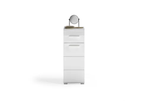 furnling Unterschrank Helsinki 1 Schublade, 2 Türen, 2 Fächer, Badschrank, Badmöbel, 30 cm breit