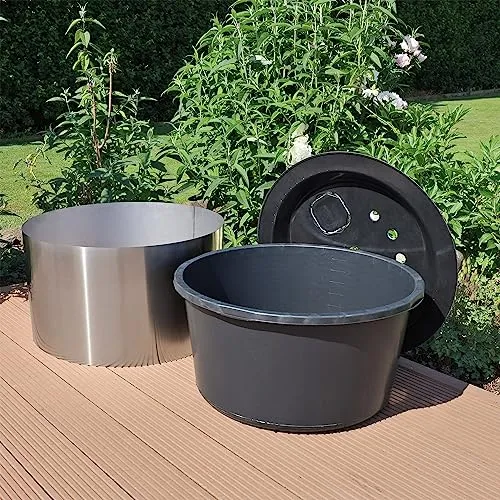 Becken Set 90L mit Edelstahl Umrandung für Brunnen von CLGarden