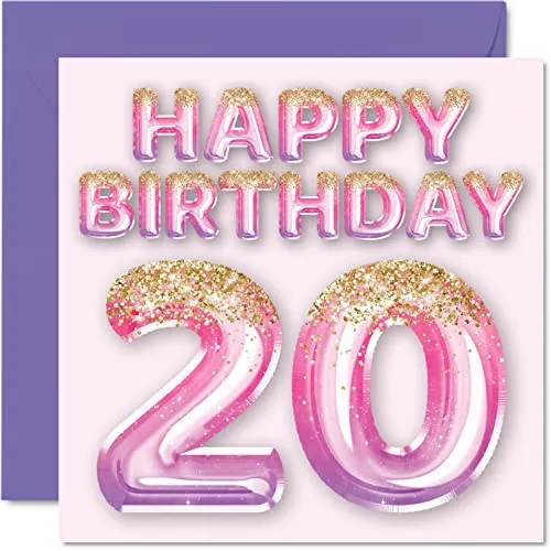 Stuff4 Geburtstagskarte zum 20. Geburtstag für Frauen