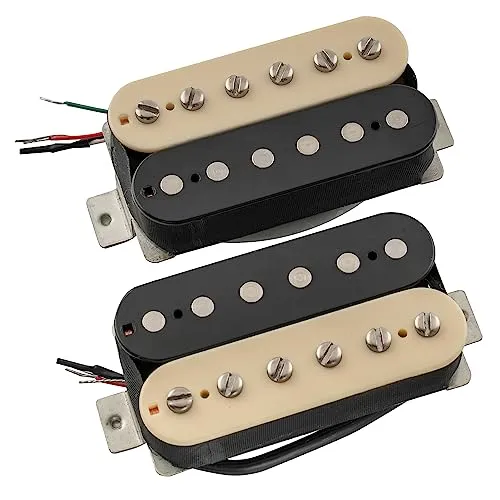 The Revival Pickups RPH2 Hotwired Alnico 5 Uncovered Humbucker Tonabnehmer Set für E-Gitarre, Zebra