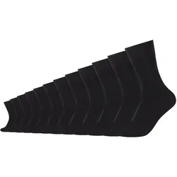 s.Oliver Unisex Socken classic 12er Pack 43/46 black - Herrensocken im 12er Pack mit weichen Zehennähten für maximalen Tragekomfort und verstärkter Ferse für extra Langlebigkeit. Ideal für den Business-Alltag.