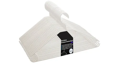 Centi Mehrfach-Kleiderbügel Weiße Kleiderbügel drehbarer Haken Set platzsparend, platzsparend Länge ca. 41 cm