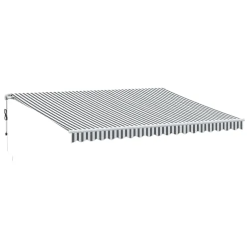 vidaXL Automatische Markise Anthrazit & Weiß 450x350 cm - Markise für Terrasse und Balkon, UV-beständig und mit einfacher Fernbedienung steuerbar. Schaffe einen kühlen, geschützten Platz für Familie und Gäste.