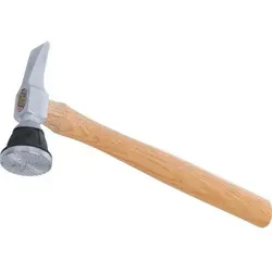 Riffelhammer 225 g - Ø 38 mm - Hämmer für verzugfreies Ausbeulen mit geriffelter Schlagfläche und robustem Hickory-Stiel, ideal für präzise Arbeiten.
