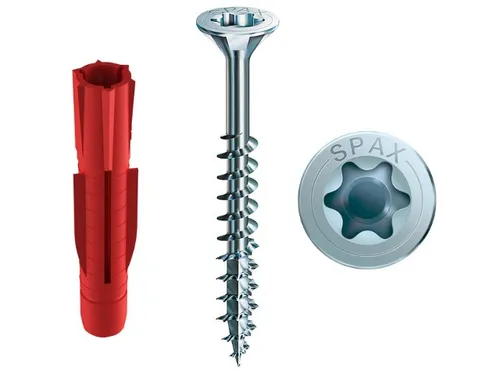 TOX Allzweckdübel Tri 8/51 KT mit Senkkopfschraube SPAX TG 6,0x70 mm 100 Stück
