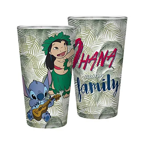 DISNEY - Large Glass - 400ml - Lilo & Stitch