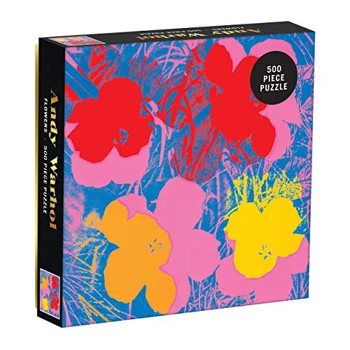 Galison Mudpuppy Andy Warhol Flowers 500 Piece Puzzle