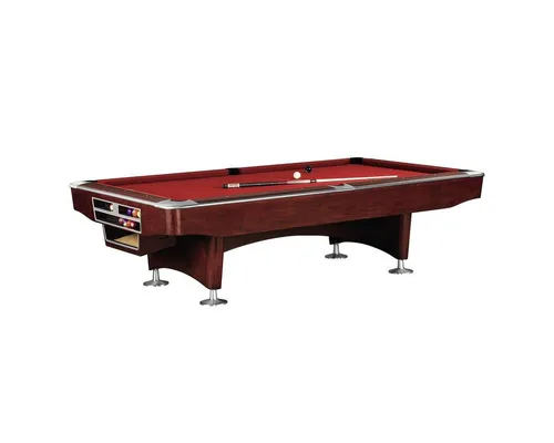 Billiard-Royal Billardtisch Gladiator 8ft. Mahagoni, (Hochwertige und massive Ausführung in beliebter Billiard-Royal® Qualität), Spielfläche aus 3-teiliger Naturschieferplatte (30 mm Dicke) mit Ballauffangtaschen aus Echtleder und Hochwertige, langlebige Banden / K 55 Gummi
