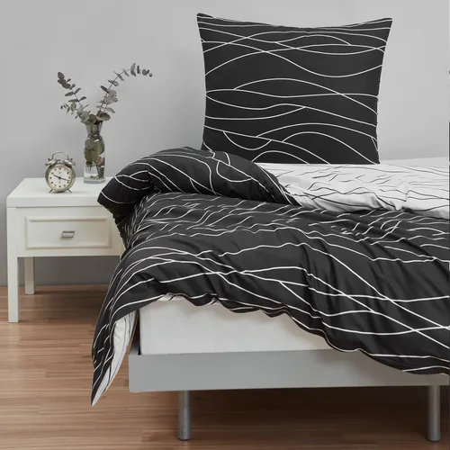 Bettwäsche Bettgarnitur Bettbezug Baumwolle 135x200 155x220 200x200 200x220 Modern, Größe:200 x 220 cm, Design Bettwäsche:Diantha D30