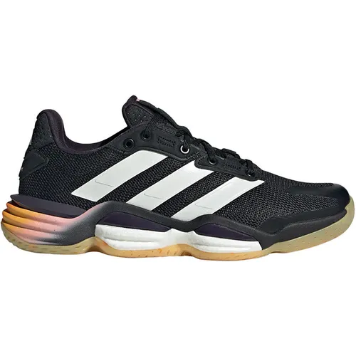 Adidas STABIL 16 INDOOR SCHUH Damen - Schwarz, Hochleistungs-Innenschuh - Indoorschuhe für Handball, Volleyball & mehr, mit adidas BOOST für Komfort und Stabilität. Hergestellt aus mindestens 20 % recycelten Materialien.