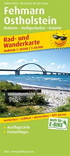 Fehmarn - Ostholstein, Malente - Heiligenhafen - Grömitz: Rad- und Wanderkarte mit Ausflugszielen, Einkehr- & Freizeittipps, wetterfest, reissfest, ... 1:30000/1:50000 (Rad- und Wanderkarte: RuWK)