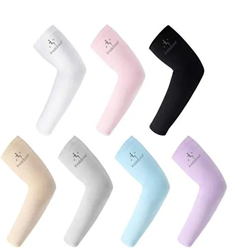 ioutdoor Arm Sleeves Kühlung UPF 50+, Kompressions Armstulpen, Sonnenschutz Arm Ärmel, Elastische, Atmungsaktiv, Anti-Rutsch, Kein Verblassen, Pillingresistent, Unisex-Ärmlinge für im Freien Sport