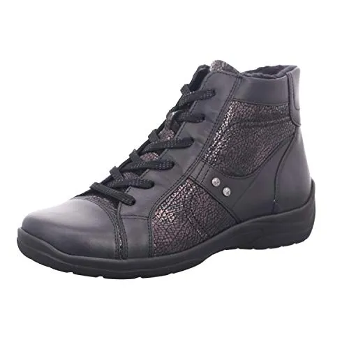 Waldläufer Hesna 312801-215-564 - Bequeme Damen Stiefelette in Schwarz - Wanderschuhe mit herausnehmbarem Fußbett und flexiblem Laufsohle für optimalen Gehkomfort. Ideal für Alltag und Freizeit, gefertigt aus hochwertigem Echtleder.