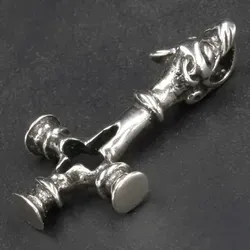 Drachensilber Wolfskreuz Anhänger aus 925 Silber in silber von Drachensilber