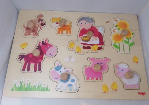 S049 - HABA - Greifpuzzle Oma Lenis Tiere - NEU