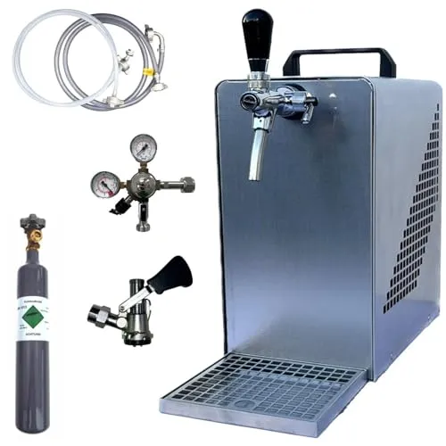 BieTal® Bierzapfanlage Bierkühler 30 Liter/h - SET Typ S - Komplettset Bierzapfanlage mit 30 Litern Kühlleistung pro Stunde, ideal für Veranstaltungen mit bis zu 15 Personen. Genießen Sie perfekt gezapftes Bier in nur wenigen Minuten!