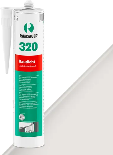 Ramsauer 320 Baudicht 1K Hybrid Dichtstoff 310ml Kartusche grauweiss RAL 9002