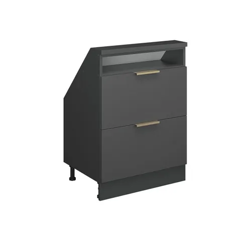 Vicco Unterschrank R-Line, Anthrazit-Gold, 60 cm mit 2 Schubladen
