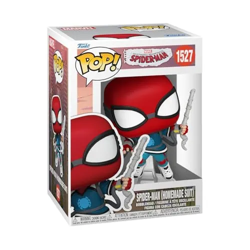 Funko Pop! Marvel: Friendly Neighborhood Spider-Man - Peter Parker - Proto Suit Spider-Man - Animated Spiderman TV - Vinyl-Sammelfigur - Geschenkidee - Offizielle Handelswaren - Cartoons Fans