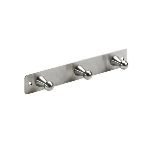 HETTICH 3er Hakenleiste Edelstahl 220 x 35 x 36mm Garderobenhaken