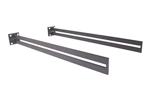 Vordachhalter Anthrazit Grau VL-1050 (1 Paar) Schlitz Vordachsystem Vordach Vordachträger Stahlvordach Glasvordach Türvordach Haustür Halter