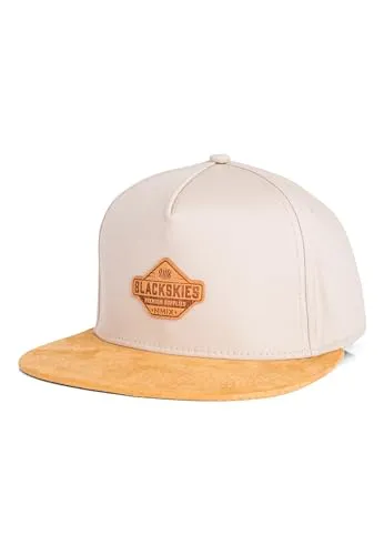 Blackskies® Essentials Snapback Cap | Beige-Braun Unisex Baseball Mütze - Baseball Caps für Herren, zeitloses Design und verstellbare Passform für optimalen Tragekomfort, ideal für Outdoor-Aktivitäten und Freizeit.