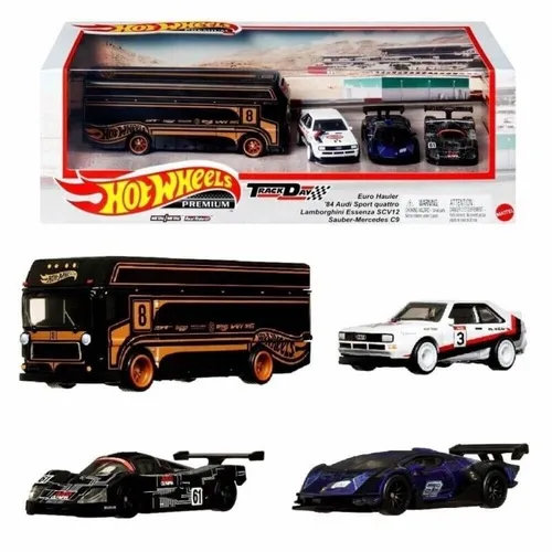 Hot Wheels 2023 - Diorama - Audi, Mercedes, Lamborghini + Truck - HKC15