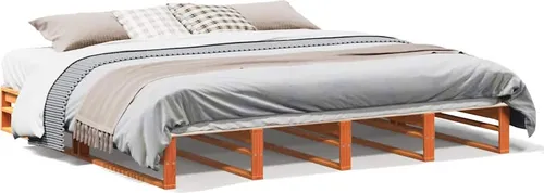 vidaXL Massivholzbett Wachsbraun 180x200 aus Kiefernholz von vidaXL
