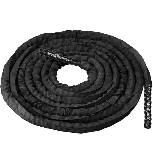 Sporttrend 24® Battle Rope 50mm | 15m Trainingsseil für Fitness - Fitness Zubehör für Unisex Erwachsene, ideal für intensives Training. Das 15m lange, strapazierfähige Seil aus Nylon bietet vielseitige Einsatzmöglichkeiten für drinnen und draußen.