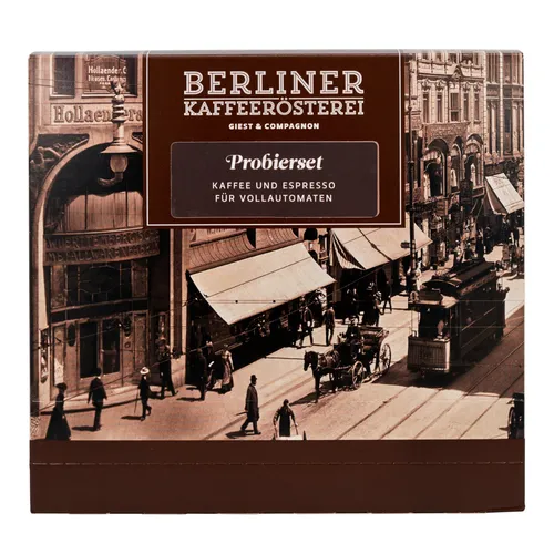 Berliner Kaffeeroesterei DE Probierset Kaffee und Espressi für Vollautomaten (8x75g / ganze Bohne) 110035