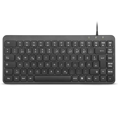Perixx Design Mini Black USB Tastatur (DE, Kabelgebunden)